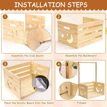 BabyShowerCrateClosetwithAcrylicClearFrontPanel-WoodShowerBasketwithHandle-PerfectStorageCratefo_5068_4 - USA Mega Market