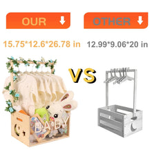 BabyShowerCrateClosetwithAcrylicClearFrontPanel_WoodShowerBasketwithHandle_PerfectStorageCrateforNewBabyGift1_0d88b34b-f020-466d-9efc-09a7cf2c6901 - USA Mega Market