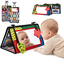 Baby Tummy Time Mirror Toys, Infant Toys Newborn Toys 0-6 Months, Black and White High Contrast Toys with Teethers for Babies 0 3 6 9 Months