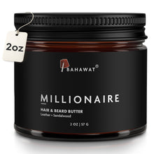 BahawatHair_BeardButter_Natural_OrganicLeave-inConditioner-Leather_Sandalwood2oz7 - USA Mega Market