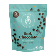 Bake Believe Dark Chocolate Flavored No Sugar Added Baking Chips, Resealable Bag, 32 oz.