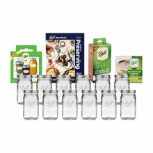 Ball-Glass-Mason-Jar-Canning-Starter-Kit-Wide-Mouth-12-Quart-Size-32-OZ-with-Lids-Dissolvable-La_9196_1 - USA Mega Market