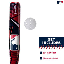 Franklin Sports Kids MLB Slammin' Baseball Bat & Ball Set - Youth Plastic Baseball Bat + Ball - Fun Backyard Toy for Boys + Girls - 30" Pro Style - For Kids Ages 3+ - Red