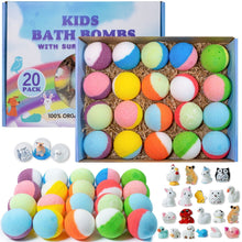 PickMora Bath Bombs for Kids, 20 Pcs Handmade Natural & Organic Bath Bombs with Surprise Toy inside- PickMora