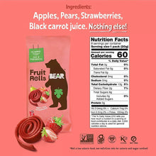Bear Real Fruit Snack Rolls, Strawberry & Raspberry Variety Pack, 16 ct.