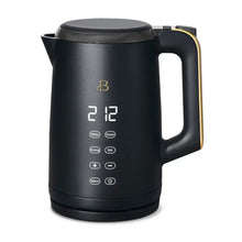 Beautiful 1.7-Liter Electric Kettle 1500 W with One-Touch Activation, sesame black by Drew Barrymore
