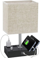 Bedside-Table-Lamp-Bedroom-Dual-Fast-USB-Charging-Ports-Fully-Dimmable-Nightstand-Lamps-2-Phone-Stands-2-Charging-Outlets-Desk-lamp-Fabric-Shade-Livi_f2f7a603-b327-4f1b-83cf-47ac64bbb - USA Mega Market