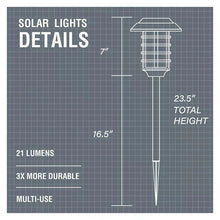 Bell + Howell Solar Pathway Lights, 4 pk. - Stainless Steel