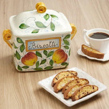 Belli Biscotti Hand Painted Ceramic Jar, Italian Semi Soft Biscotti, 2-pack, 17.6 oz. total