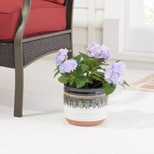 Better Homes & Gardens Round Black Ceramic Nikolaos Plant Planter
