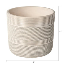 Better Homes & Gardens 8" x 8" x 7.2" Round White Ceramic Tye Plant Planter