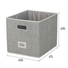 Better Homes & Gardens Cube Storage Bin with Handles, 12.75in W x 15in D x 12.75in H - Polyester & Cotton
