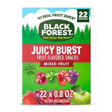 Black Forest Juicy Burst Fruit Flavored Snacks, Mixed Fruit Flavors, 0.8 oz, 22 Count