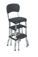 Black Retro Counter Chair / Step Stool