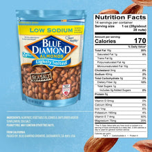 Blue Diamond Almonds, Lightly Salted Low Sodium Snack Nuts For Gluten Free Snacking, 14 oz.