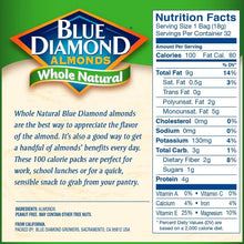 Blue Diamond Almonds, Whole Natural 100 calorie packs (32 count)
