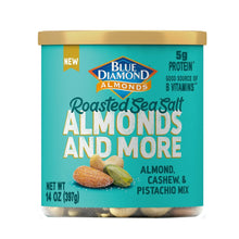 Blue Diamond Almonds and More, Roasted Sea Salt Mixed Nuts with Almonds, Cashews and Pistachios for Snacking, 14 oz.