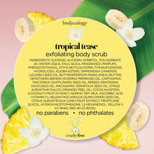 Bodycology Tropical Tease Exfoliating Sugar Scrub, 10.5 oz (3 PACK )