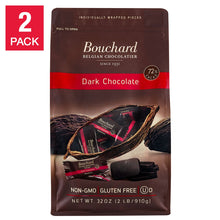 Bouchard Belgian Napolitains Chocolate Negro Premium 32 oz, paquete de 2 