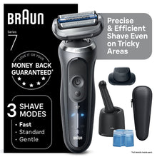 Braun Electric Razor for Men Series 7, Electric Shaver, 4-in-1 Clean & Charge Center, Travel Case, S7 7171cc