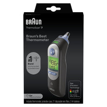Braun ThermoScan 7 Ear Thermometer, Digital Thermometer for Adults and Children,, FSA & HSA Eligible, Black, IRT6520BUS