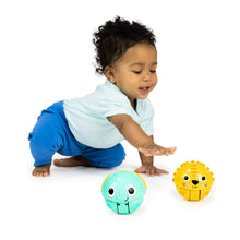 Bright Starts Giggables Roll & Chase Pals, Lion & Elephant, Unisex, Infant to Toddler 2-Pack