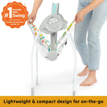 Bright Starts Playful Paradise Portable Compact Baby Swing with Toys, Unisex, Newborn +