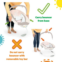 Bright Starts Playful Pinwheels Portable Baby Bouncer with Vibrating Infant Seat, 0-6 Months (Unisex)