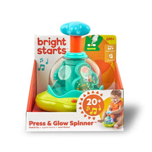 Bright Starts Press & Glow Spinner Baby Toy with Lights and Sounds, For Ages 6 Months+