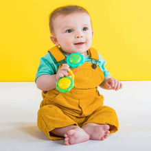 Bright Starts Rattle & Shake BPA-Free Baby Barbell Toy, Green, For Ages Newborn +