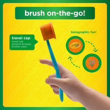 Brush Buddies Crayola Soft Bristle Toothbrush Set for Toddlers, 3 Piece Travel Kit with Cover and Cup