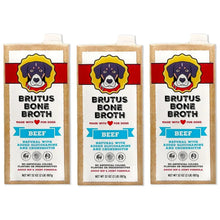Brutus Bone Broth, Beef Bone Broth Adult Dog Meal Topper, 32 oz., 3 pk.