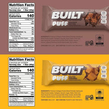 Built Puff, Protein Bar Variety Twin Pack, Brownie Batter & Salted Caramel, Value Pack, 13 ct./1.41 oz.