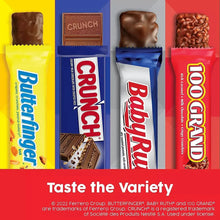 Butterfinger, Crunch, Baby Ruth and 100 Grand, Bulk Pack, Assorted Full Size Chocolate Candy Bars, 30 ct.
