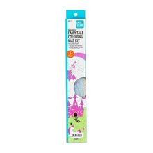 Pen+Gear Washable Fairytale Coloring Placemat Kit with 4 Crayons, Black and White