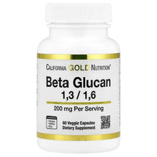 California Gold Nutrition, Beta Glucan 1-3, 1-6, 200 mg, 60 Veggie Capsules