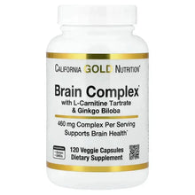 CaliforniaGoldNutrition_BrainComplexwithL-Carnitine_GinkgoBiloba_Phosphatidylserine_andCholine_120VeggieCapsules - USA Mega Market