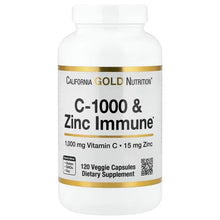 CaliforniaGoldNutrition_C-1000_ZincImmune_120VeggieCapsules - USA Mega Market