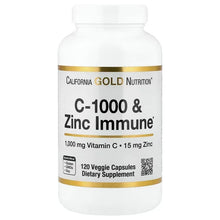 California Gold Nutrition, C-1000 & Zinc Immune, 120 Veggie Capsules