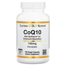 CaliforniaGoldNutrition_CoQ10_UbiquinoneUSPwithBioperine_BlackPepperExtract_EnhancedBioavailability_100mg_150VeggieCapsules - USA Mega Market