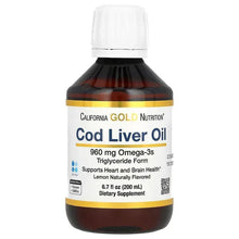 California Gold Nutrition, Cod Liver Oil with Omega-3 Fatty Acids, EPA, DHA, Vitamins A and D, Norwegian, Triglyceride Form, Natural Lemon, 6.7 fl oz (200 ml)