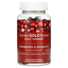 CaliforniaGoldNutrition_Cranberry_ProbioticGummieswithCranberryConcentrate_FructooligosaccharidesandBacilluscoagulans_NaturalCranberry_90VegetarianGummies - USA Mega Market