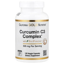 CaliforniaGoldNutrition_CurcuminC3Complex_withBioPerine_BlackPepperExtract_TurmericCurcuminComplex_EnhancedBioavailablity_120VeggieCapsules - USA Mega Market