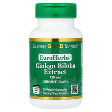 CaliforniaGoldNutrition_EuroHerbs_GinkgoBilobaExtract_EuromedQuality_120mg_60VeggieCapsules - USA Mega Market