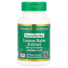 CaliforniaGoldNutrition_EuroHerbs_LemonBalmExtract_EuromedQuality_500mg_60VeggieCapsules - Brands For Less USA