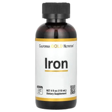 CaliforniaGoldNutrition_Iron_asFerrousBisglycinateChelateandYellowDockRoot_4floz_118ml - USA Mega Market