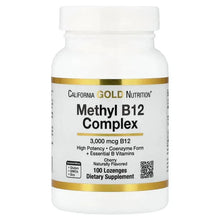 CaliforniaGoldNutrition_MethylB12ComplexwithFolate_BiotinandVitaminB6_Cherry_100Lozenges - USA Mega Market