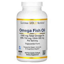 CaliforniaGoldNutrition_NorwegianOmega-3FishOilwithEPADHA_NaturalLemon_180Softgels - USA Mega Market