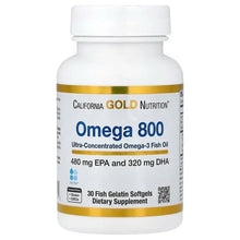 California Gold Nutrition, Omega 800 Ultra-Concentrated Omega-3 Fish Oil, kd-pur® Triglyceride Form (1,000 mg per Softgel)