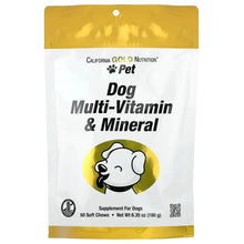 CaliforniaGoldNutrition_Pet_DogMulti-Vitamin_Mineral_60SoftChews_6.35oz_180g - USA Mega Market